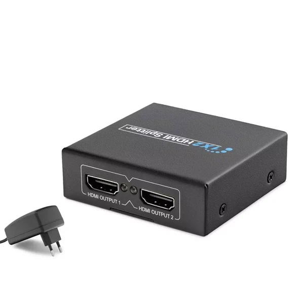 Hadron Hdx1284 Hdmi Splitter 1.4V 1080P 3D 1 In 2 Out Siyah ürün görseli