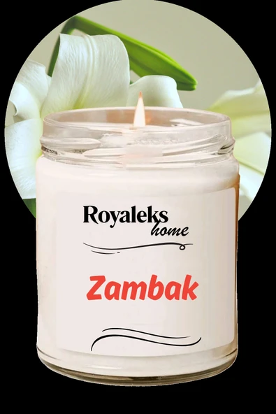 LitaeTrend Doğal Özel Seri Kokulu Dekoratif Kavanoz Mum 210 cc - Zambak Esansı - RYL ürün görseli 1