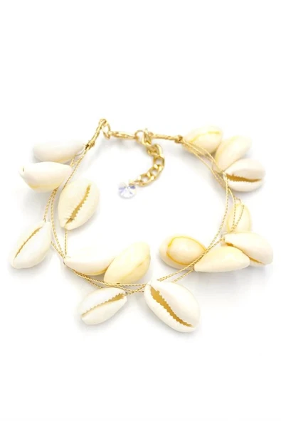 LitaeTrend Deniz Kabuğu Bileklik - Beyaz - Resim 2