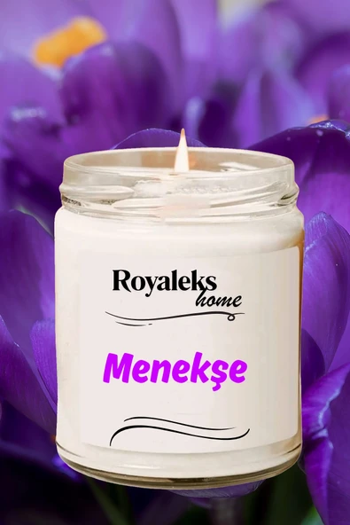 LitaeTrend Doğal Özel Seri Kokulu Dekoratif Kavanoz Mum 210 cc - Menekşe Esansı - RYL - 3