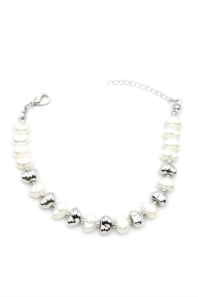 LitaeTrend İnci Bileklik - Gümüş - Resim 2