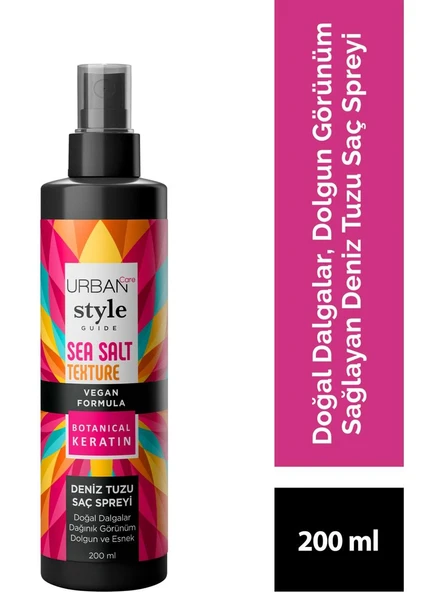 Urban Care Style Guide Deniz Tuzu Etkili Doğal Dalga Sağlayan Saç Spreyi-200 ML - 1