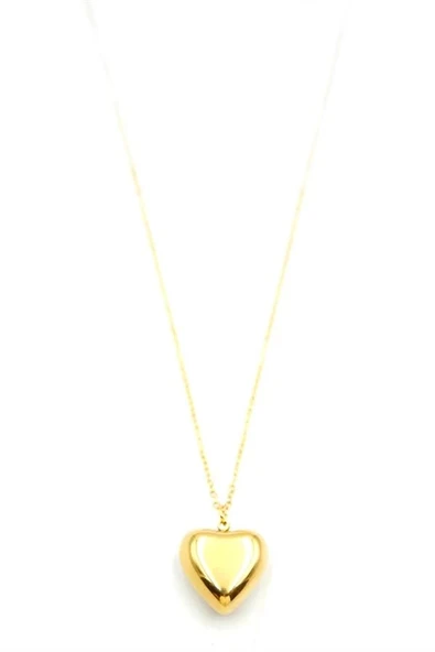 LitaeTrend Kalp Kolye - Altın - Resim 2