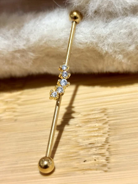 Monalisa Home Lüks Gold Renk Gösterişli Köprü Piercing ürün görseli 1