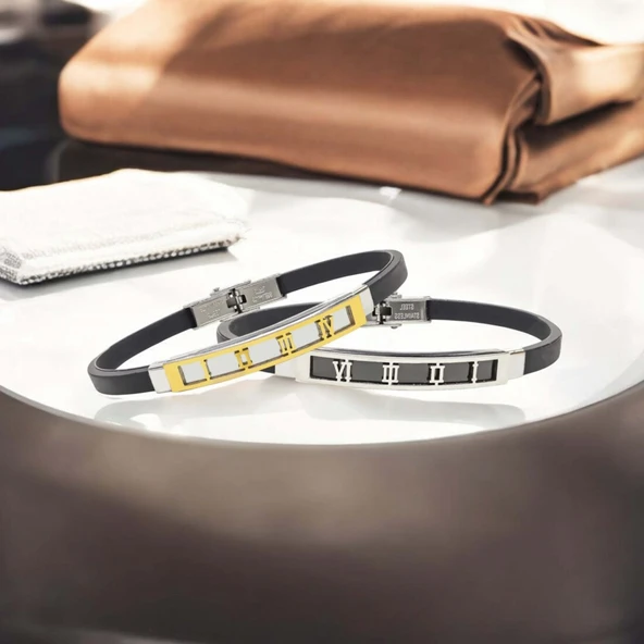 Roma Rakam Desenli Çelik Bileklik 3183SCB005 - Resim 4