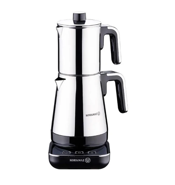 KORKMAZ A850-02 MODERNA ELEKTRİKLİ ÇAY MAKİNESİ  (SİYAH/KROM)