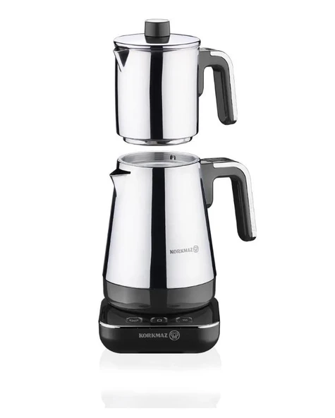 KORKMAZ A850-02 MODERNA ELEKTRİKLİ ÇAY MAKİNESİ  (SİYAH/KROM) - 3
