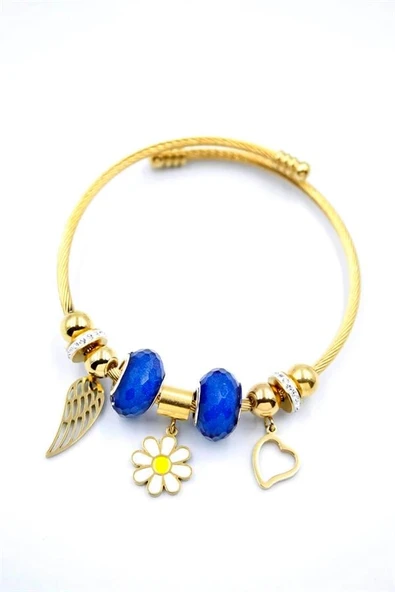 LitaeTrend Papatya Charm Bilezik - Altın - Resim 2