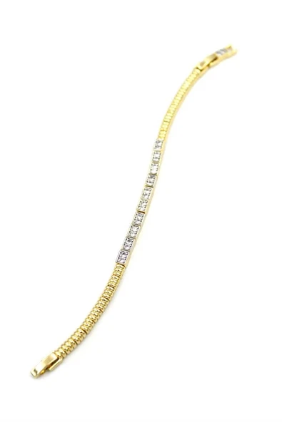 LitaeTrend Zirkon Taşlı Bileklik - Altın - Resim 2