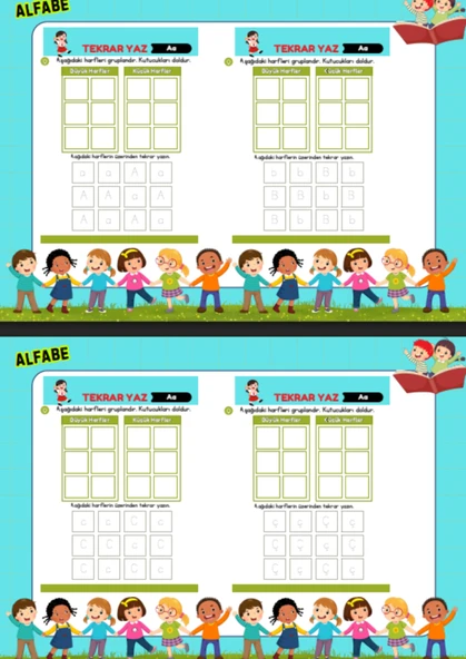 Büyük Boy Okul Öncesi YAZ-SİL Eğitim Kitabı - 2