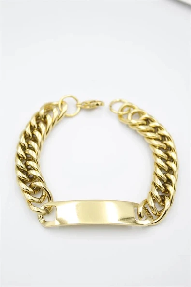 LitaeTrend Plaka Zincir Bileklik - Altın ürün görseli 1