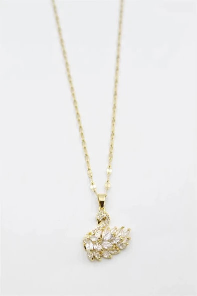 LitaeTrend Kuğu Kolye - Altın - Resim 2