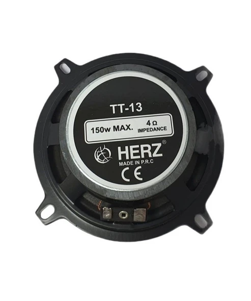 HERZ TT-13 150W 13 CM ÇİFT YOLLU TWEETERLI TEKLİ OTO HOPARLÖR ürün görseli 1