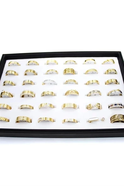 LitaeTrend 36'lı 14K Xuping Vip Yüzük - Altın - Resim 2