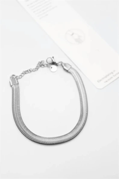LitaeTrend Yılan Zincir Bileklik - Gümüş ürün görseli 1