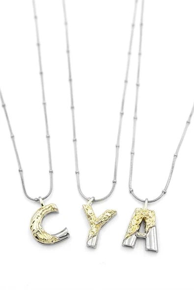 LitaeTrend 24'lü Harf Kolye - Gümüş - Resim 2