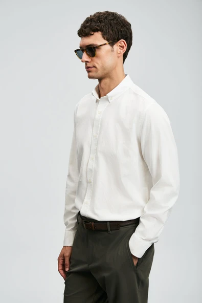 Lufian 112010676 Danıel Erkek Basic Gömlek Regular Fit Erkek Gömlek - Resim 5