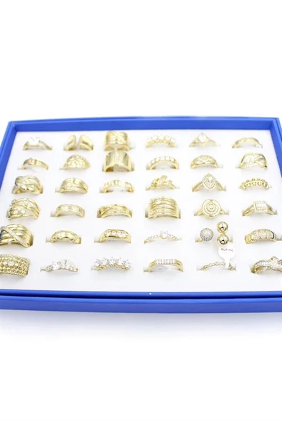 LitaeTrend 36'lı 14K Xuping Vip Yüzük - Altın - Resim 2