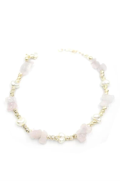 LitaeTrend Dorika Taş Halhal - Pembe ürün görseli 1