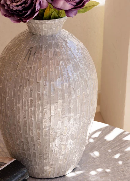 The Mia Sedef Vazo 31x50 cm TLC0138 - Resim 3