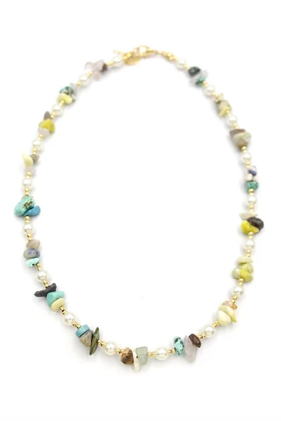 LitaeTrend Kırıktaş Kolye - ÇOK RENKLİ - Resim 2