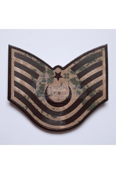 Kamuflaj Jandarma Astsubay Kıdemli Üst Çavuş 3D Plastik TPU Rütbe, Bir Çift, Yeni Tip, Cırtlı - Resim 2