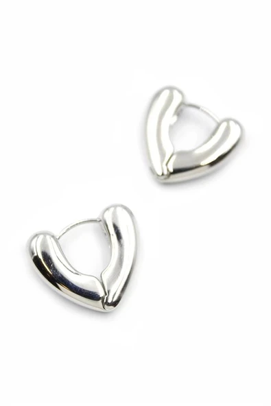 LitaeTrend Kalp Küpe - Gümüş - Resim 2