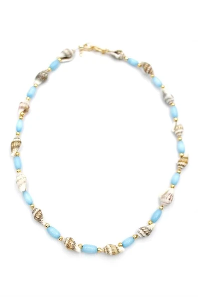 LitaeTrend Deniz Kabuğu Kolye - Turkuaz ürün görseli 1