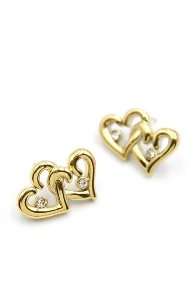 LitaeTrend Kalp Küpe - Altın - Resim 2