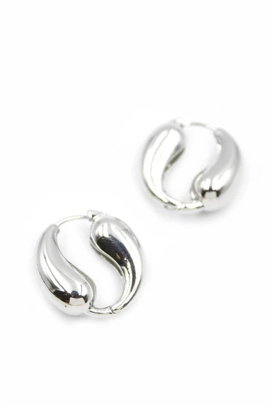 LitaeTrend Damla Küpe - Gümüş - Resim 2