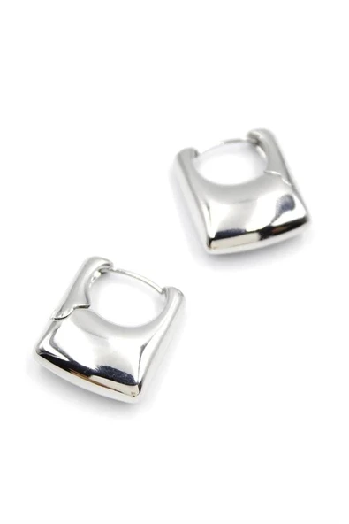 LitaeTrend Dikdörtgen Küpe - Gümüş ürün görseli 1