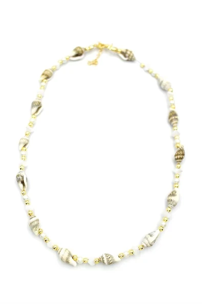 LitaeTrend Deniz Kabuğu Kolye - Beyaz ürün görseli 1