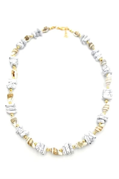 LitaeTrend Deniz Kabuğu Kolye - Beyaz ürün görseli 1