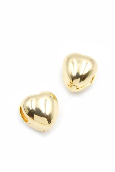 LitaeTrend Kalp Küpe - Altın - Resim 2