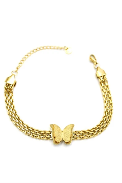 LitaeTrend Kelebek Bileklik - Altın - Resim 2