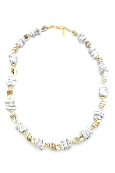 LitaeTrend Deniz Kabuğu Kolye - Beyaz - Resim 2