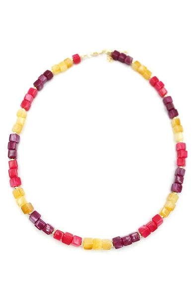 LitaeTrend Akrilik Kolye - Fuşya ürün görseli 1