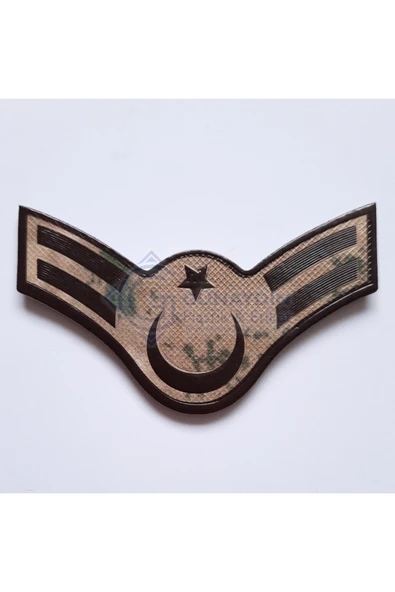 Kamuflaj Jandarma Astsubay Çavuş 3D Plastik TPU Rütbe, Bir Çift, Yeni Tip, Cırtlı ürün görseli