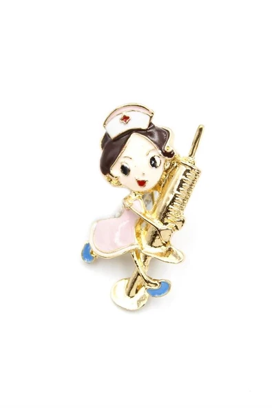 LitaeTrend Hemşire Broş - Pembe - Resim 2