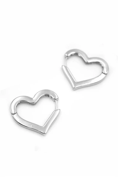 LitaeTrend Kalp Küpe - Gümüş ürün görseli 1