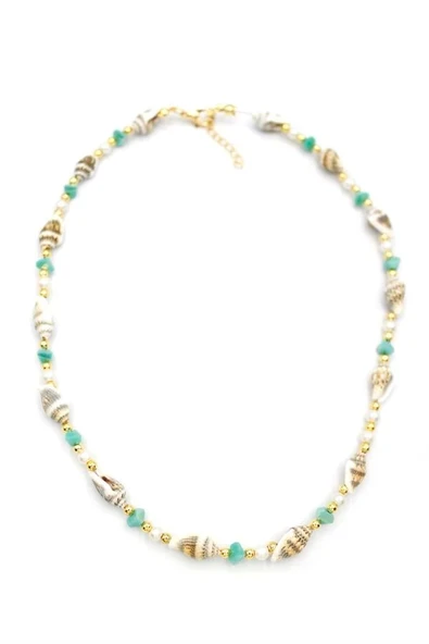 LitaeTrend Deniz Kabuğu Kolye - Su Yeşili ürün görseli 1