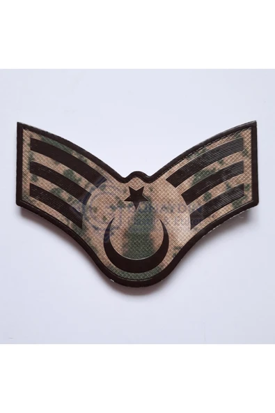 Kamuflaj Jandarma Astsubay Kıdemli Çavuş 3D Plastik TPU Rütbe, Bir Çift, Yeni Tip, Cırtlı ürün görseli
