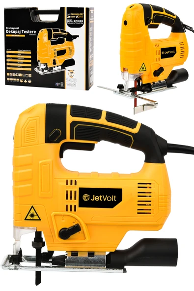 JetVolt 800W Bakır Sargılı Professional Devir Ayarlı Dekupaj Bıçkı Testere Makinası - Sarı ürün görseli 1