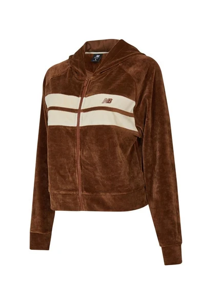 New Balance Lifestyle WNJ3506-BRW Kahverengi Kadın Kapüşonlu Sweatshirt - 1