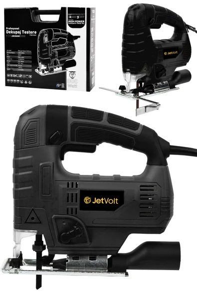 JetVolt 800W Bakır Sargılı Professional Devir Ayarlı Dekupaj Bıçkı Testere Makinası - Siyah - 1