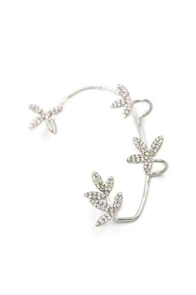 LitaeTrend Yaprak Kıkırdak Küpe - Gümüş ürün görseli 1