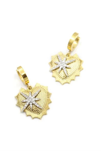 LitaeTrend Kuzey Yıldızı  Küpe - Altın ürün görseli 1