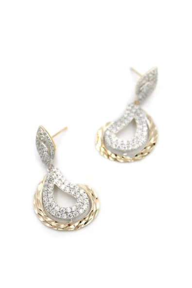 LitaeTrend Taşlı Küpe - Altın ürün görseli 1