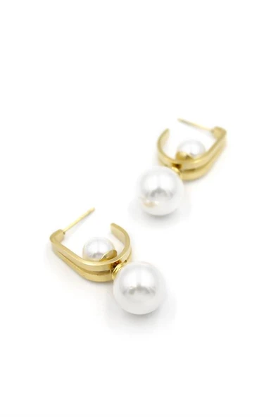 LitaeTrend İncili Küpe - Altın ürün görseli 1