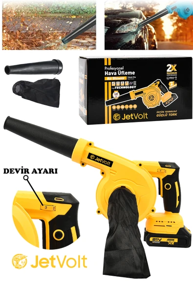 JetVolt 21V Şarjlı Kompresör Hava Üfleme Makinesi - Sarı ürün görseli